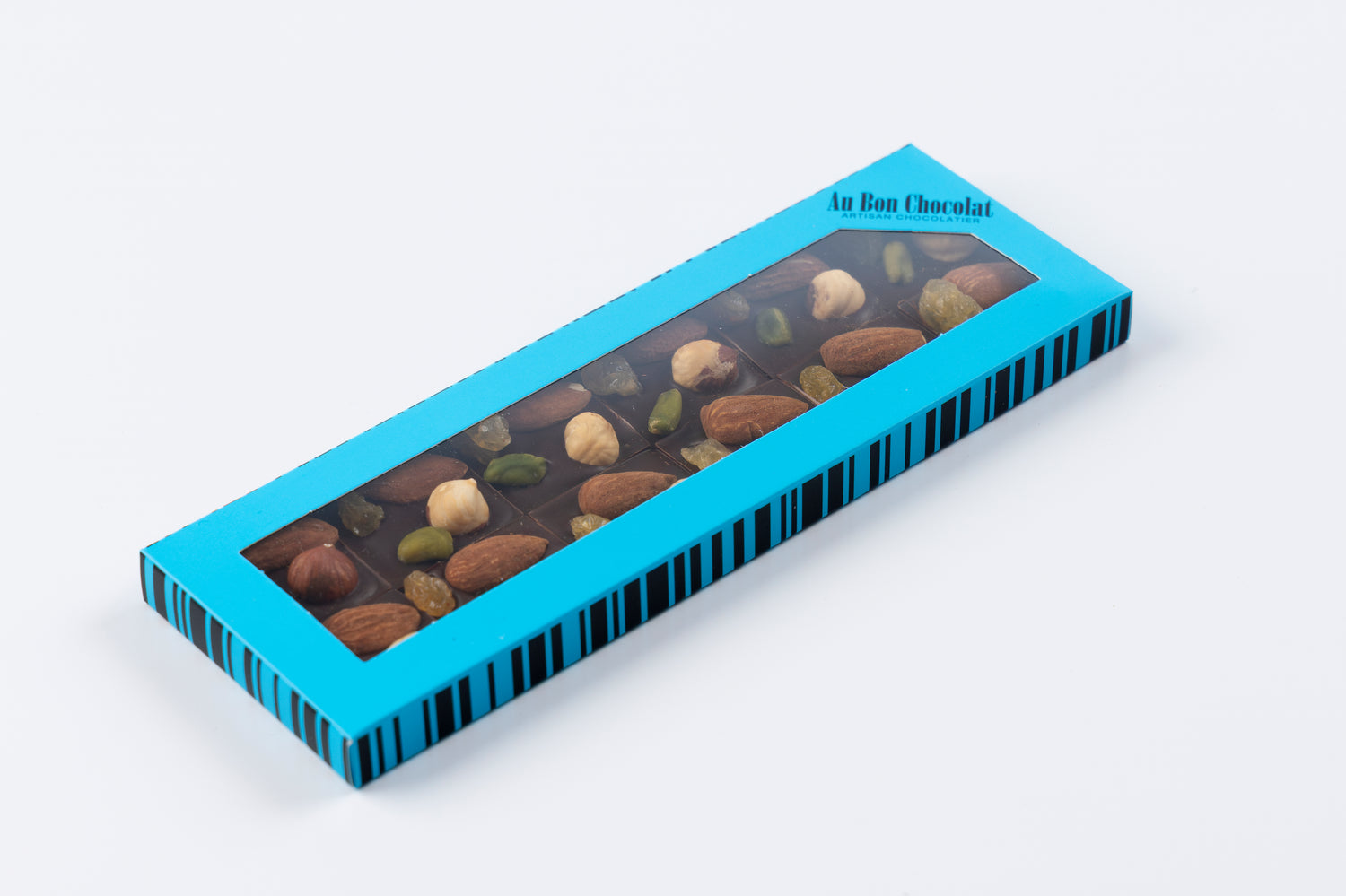 Carrés mendiants chocolat noir 12 pièces