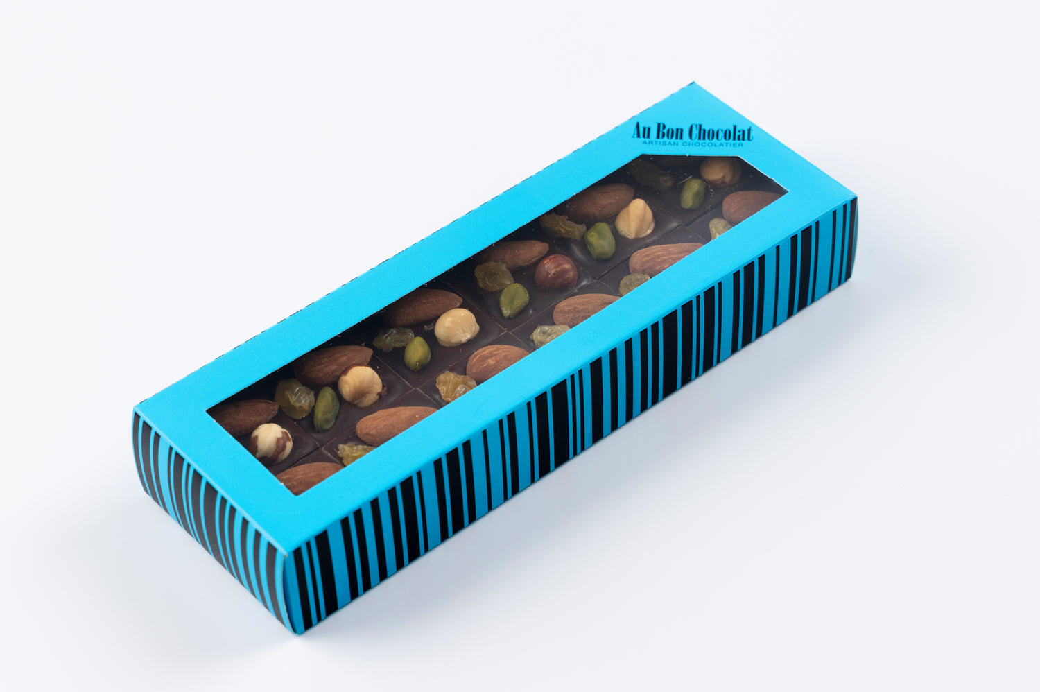 Carrés mendiants chocolat noir 24 pièces