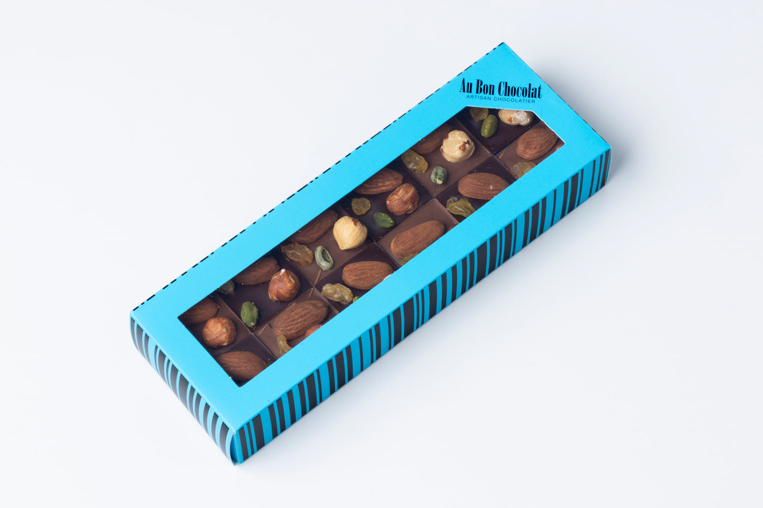 Carrés mendiants chocolat noir et chocolat au lait 24 pièces