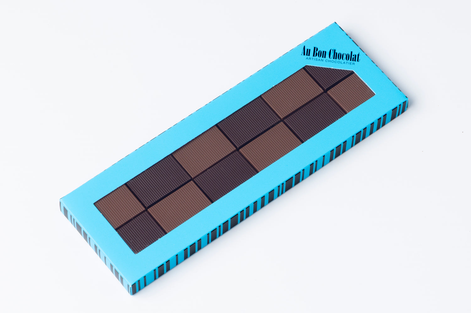 Carrés natures chocolat noir et chocolat au lait 24 pièces