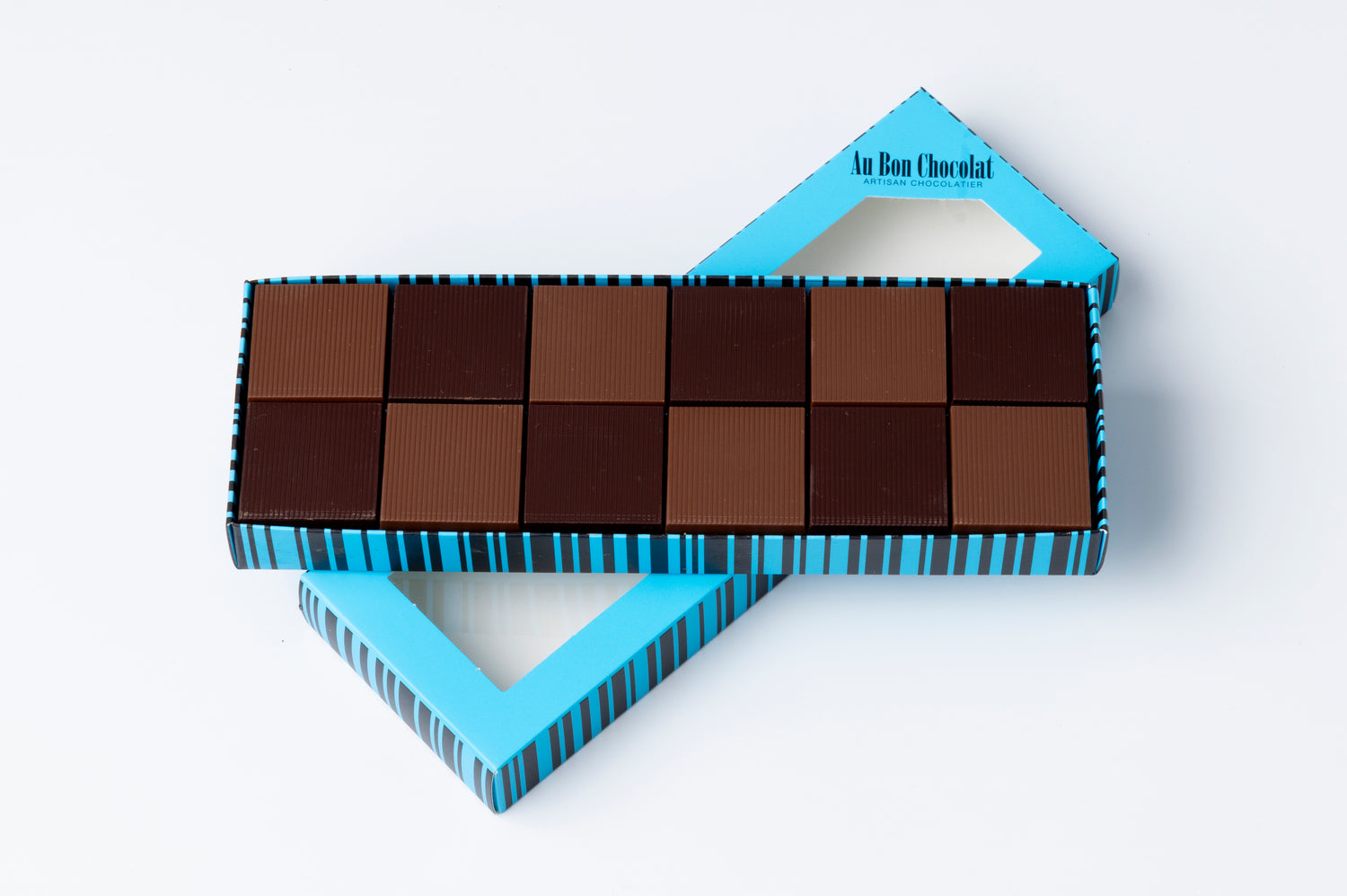 Carrés natures chocolat noir et chocolat au lait 48 pièces