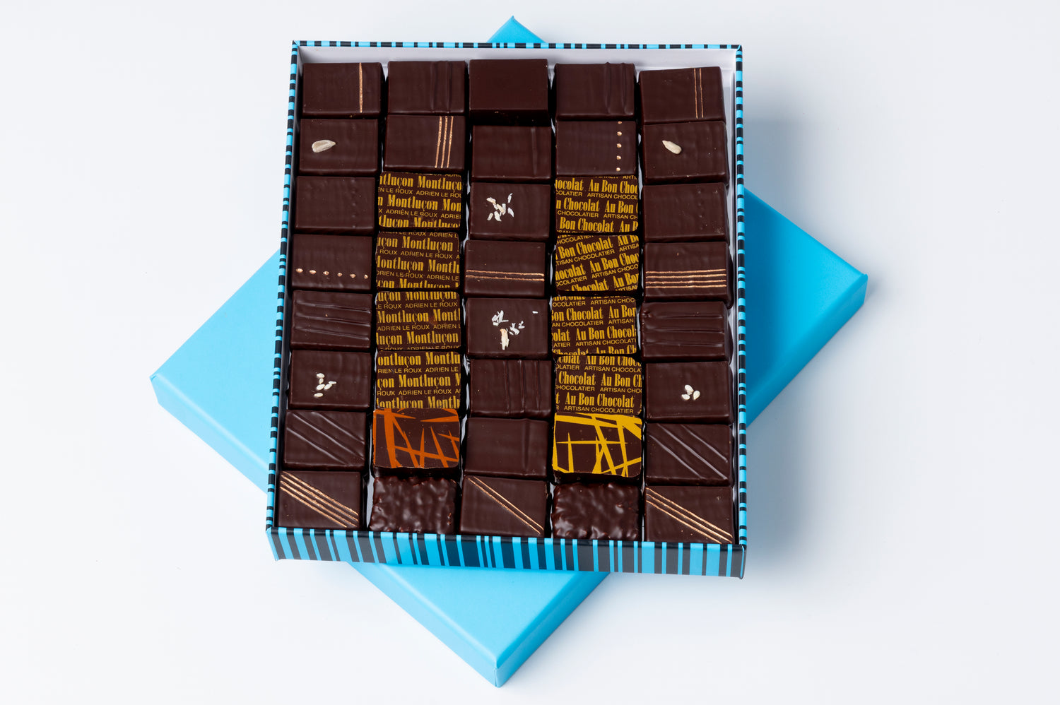 Boite 40 chocolats noirs assortis