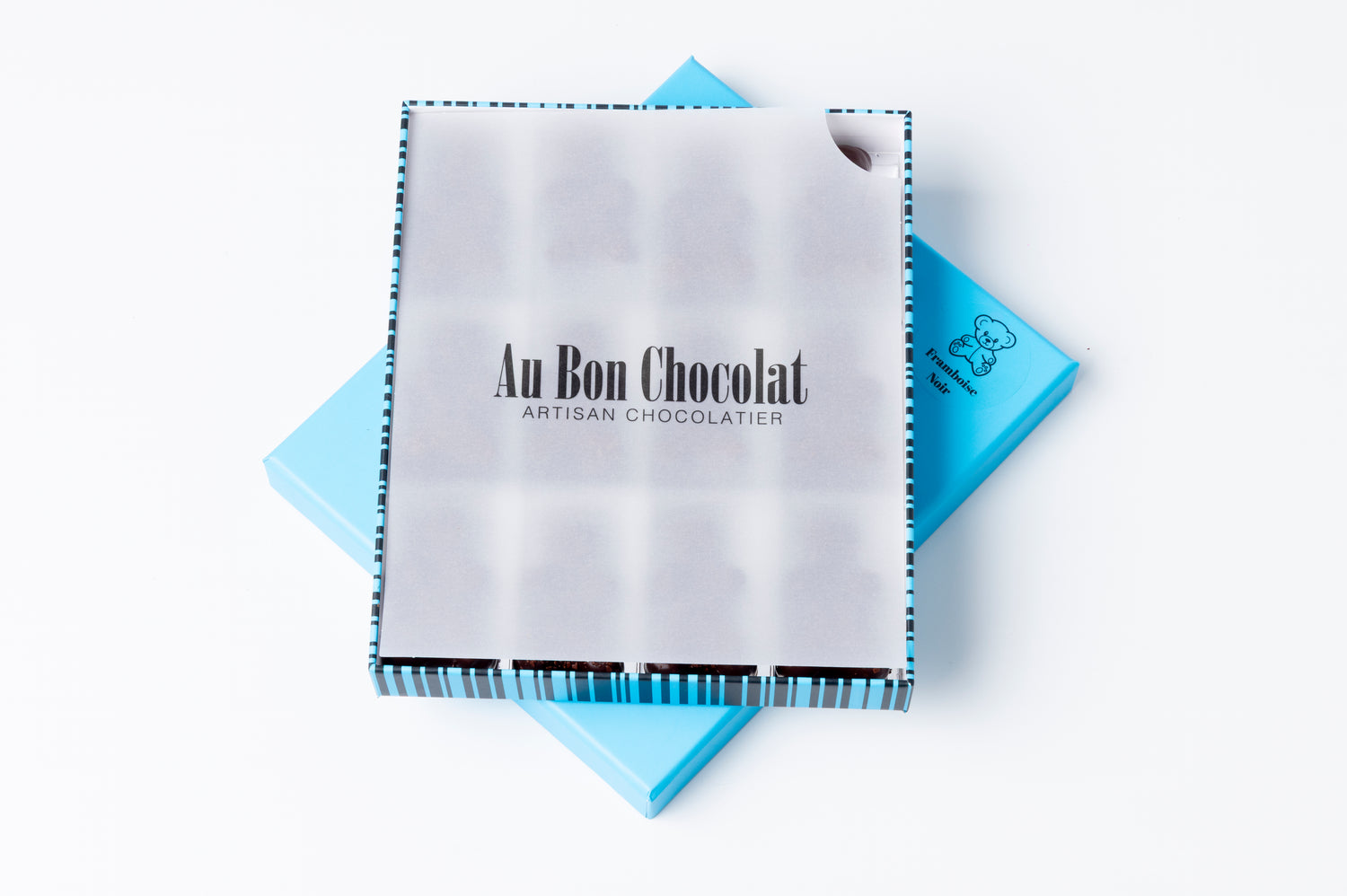 Boite 12 oursons guimauve framboise chocolat noir