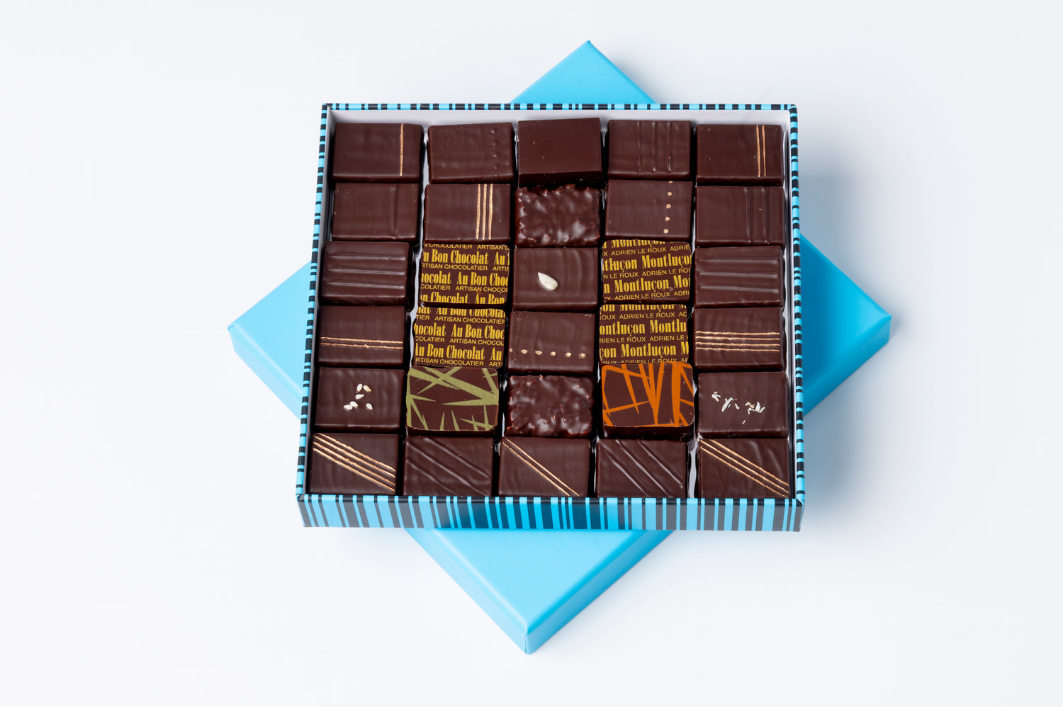 Boite 30 chocolats noirs assortis
