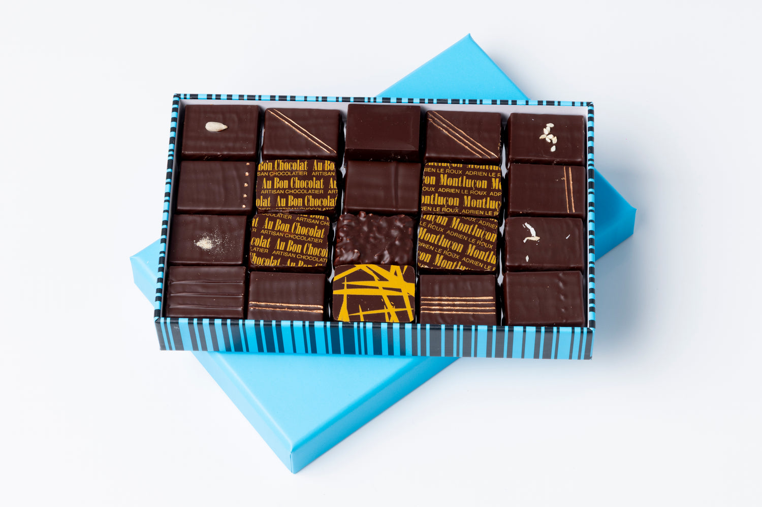 Boite 20 chocolats noirs assortis